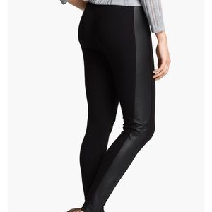 Vince Camuto faux leather stripe leggings large
